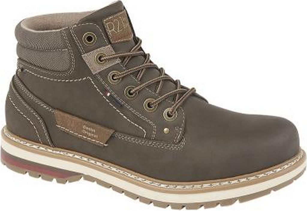 Route 21 Herren 6 Ösen Stiefel DF1655 (39 EU) (Dunkelbraun)