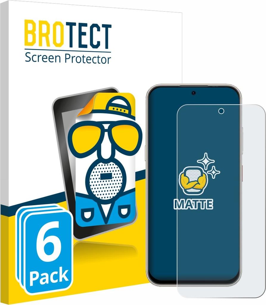 6x BROTECT Schutzfolie für Nubia V80 Pro Displayschutz Displayschutzfolie Folie Matt Entspiegelungsfolie