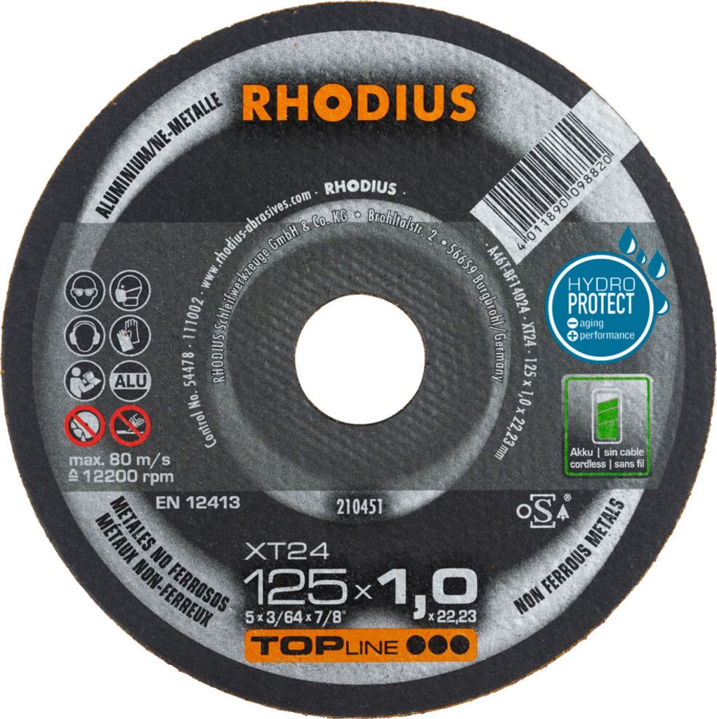 Rhodius XT24 210451 Cutting disc (straight) 125 mm 1 pc(s) Produktbild 