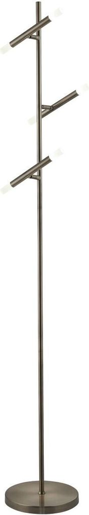 Stehlampe LED Metall verstellbar 150 cm hoch Nickel matt warmweißes Licht 2700 K 342 lm Retro Design