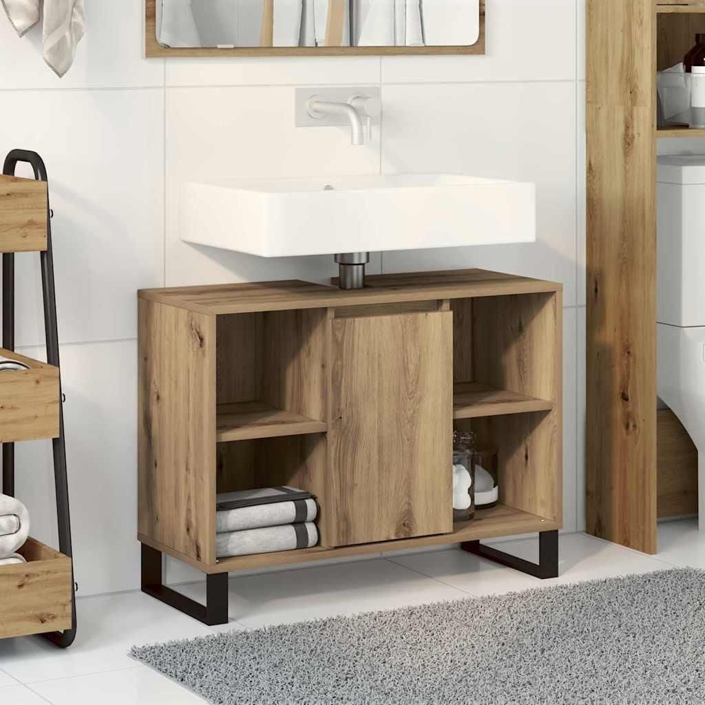 Maison Exclusive - Badezimmerschrank Artisan-Eiche 80 x 33 x 60 cm Holzwerkstoff