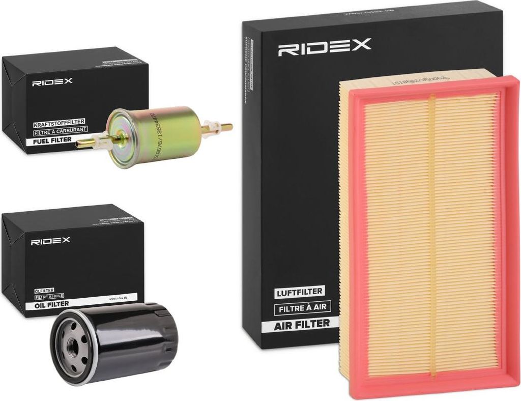 RIDEX Filterset Inspektionspaket Filtersatz für FORD Focus II Schrägheck (DA, HCP, DP) FOCUS (DAW, DBW) FOCUS Kombi (DNW) TRANSIT CONNECT