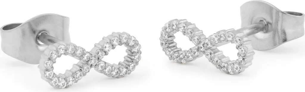 Boucles d'oreilles puces femme Infinity Mirelle DW en acier inoxydable