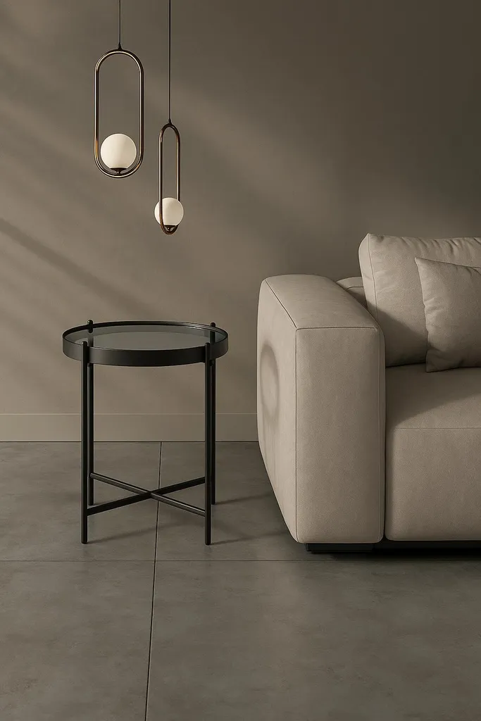 Table Basse Marissa en Verre Noir 38x38x43h Stable et Facile à Entretenir