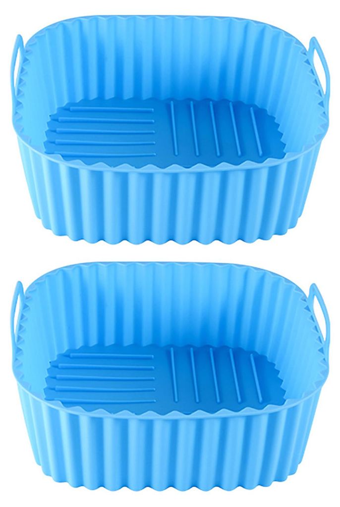 Quadratische Silikon-Backmatte für Heißluftfritteusen, 17 cm (6,7 Zoll), antihaftbeschichtet, ofenfest, BPA-frei, für gleichmäßiges Garen