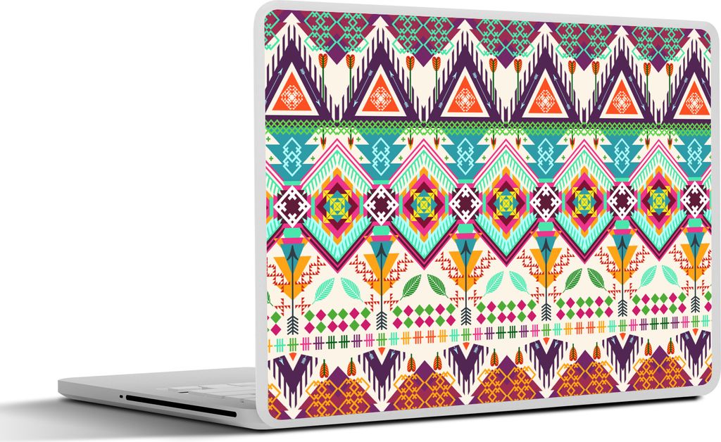 MuchoWow Laptop Aufkleber Sticker Cover Azteken - Südamerika - Muster 25x18 cm - Laptop-Deko