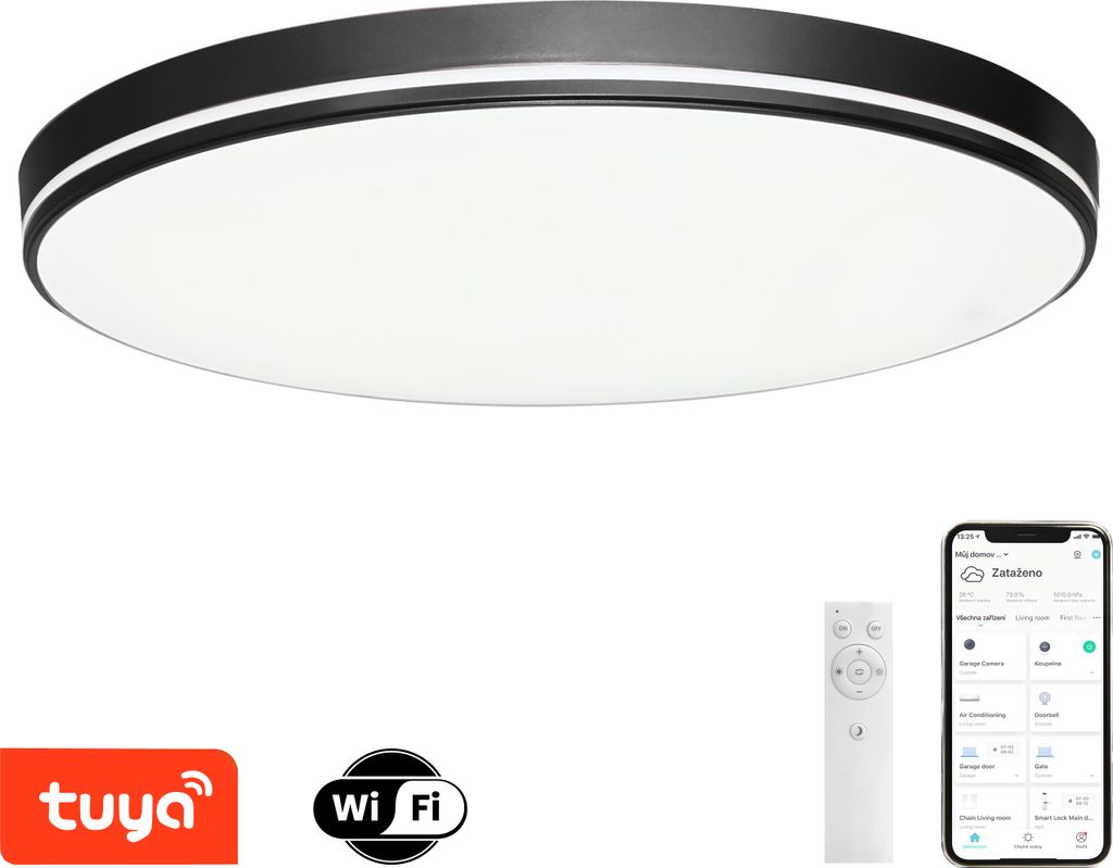 Immax NEO LITE AREAS Smart stropní svítidlo 40cm, 24W černé Obrázek produktu 