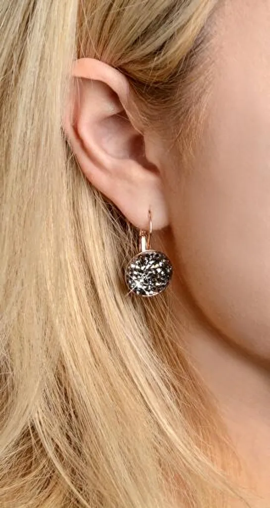 Boucles d'oreilles bronze chocolat, bijoux texturés