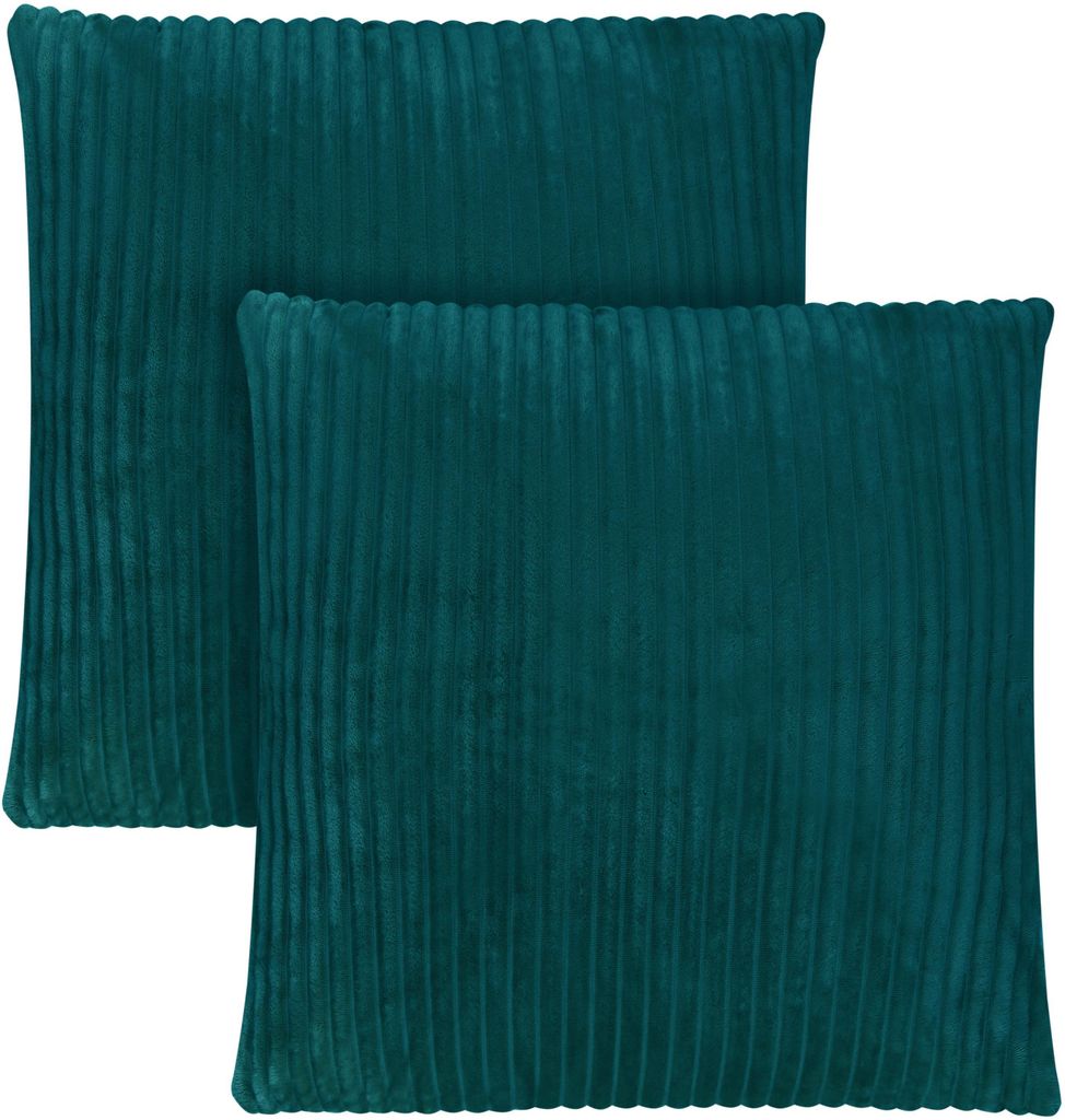 Aspero 2 Kissenbezüge aus Streifen-Flanell 60x60 cm