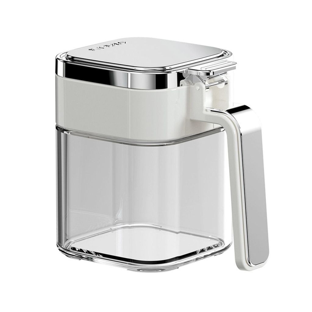 380ml Glas Gewürzbehälter mit Deckel, Küche Gewürzdosen, Weiß