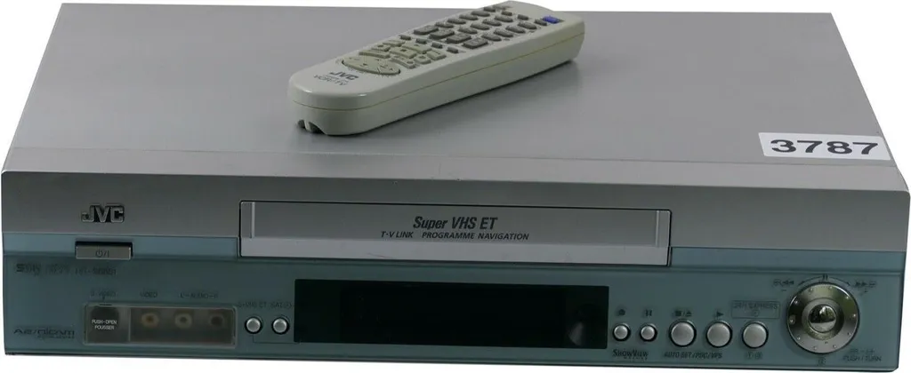 JVC HR-S6851 Magnétoscope 6 Têtes Hi-Fi Stéréo S-VHS ET avec Télécommande