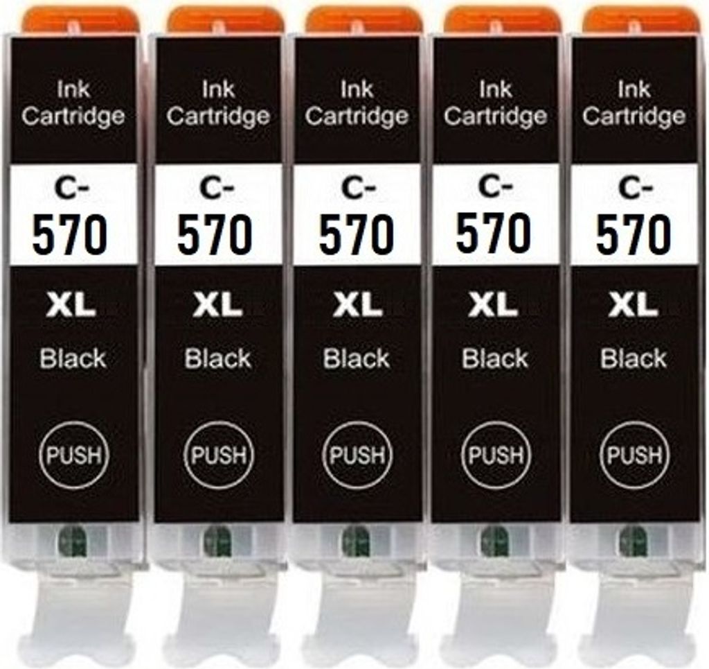 5 x cartouche d'encre compatible avec Canon PGI-570 Noir XL Image du produit 