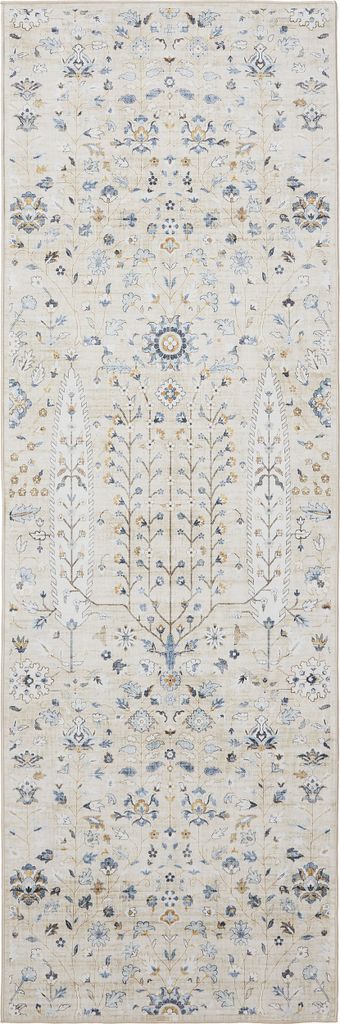 Interiyou Waschbarer Teppich Gent Beige 80x240 cm