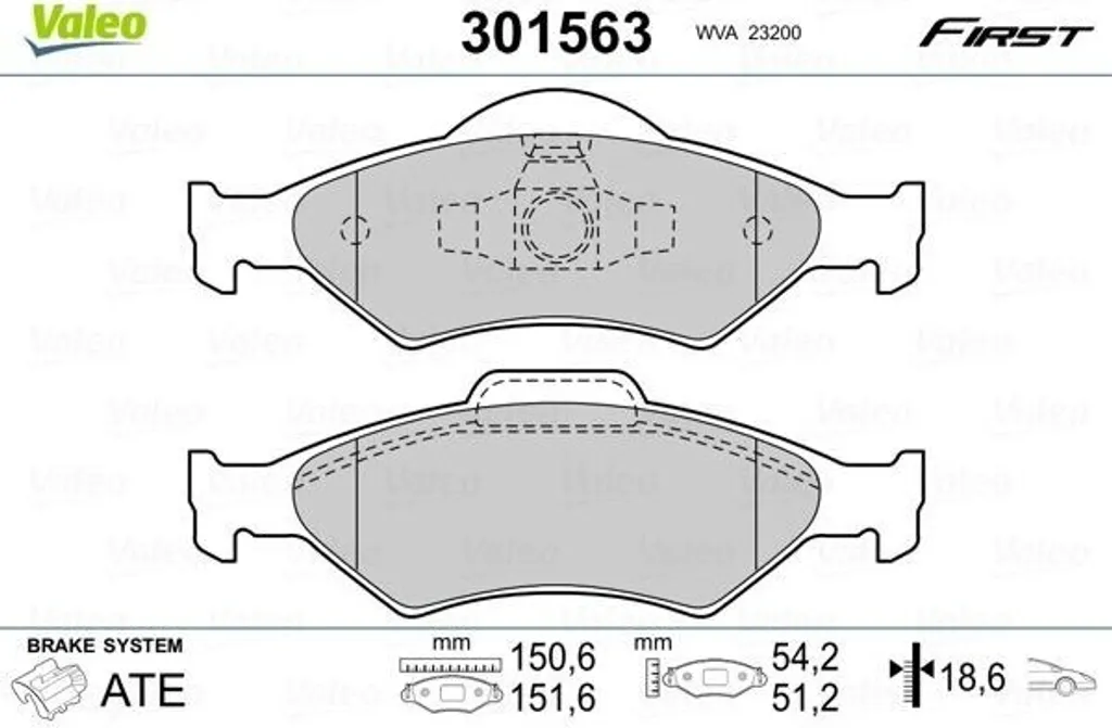 Plaquettes de Frein Avant Valeo 301563 Endurance et Silencieuses KA