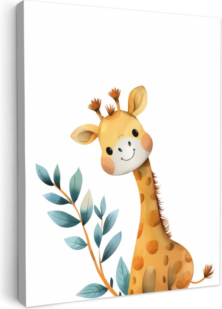 Wanddeko 60x80 cm - Kinder - Giraffe, Deko, Deko Wohnzimmer, Bilder, Wanddeko