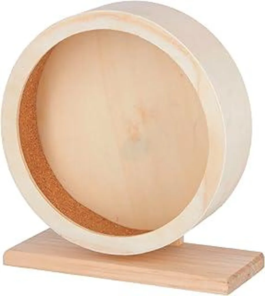 Kerbl Ruota Legno 22 cm con Sughero: Esercizio Sicuro per Roditori