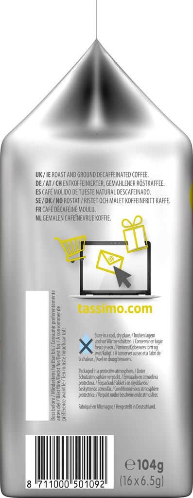 Tassimo Café Hag Crema  entkoffeiniert | 16 T Discs, Produktbild 3
