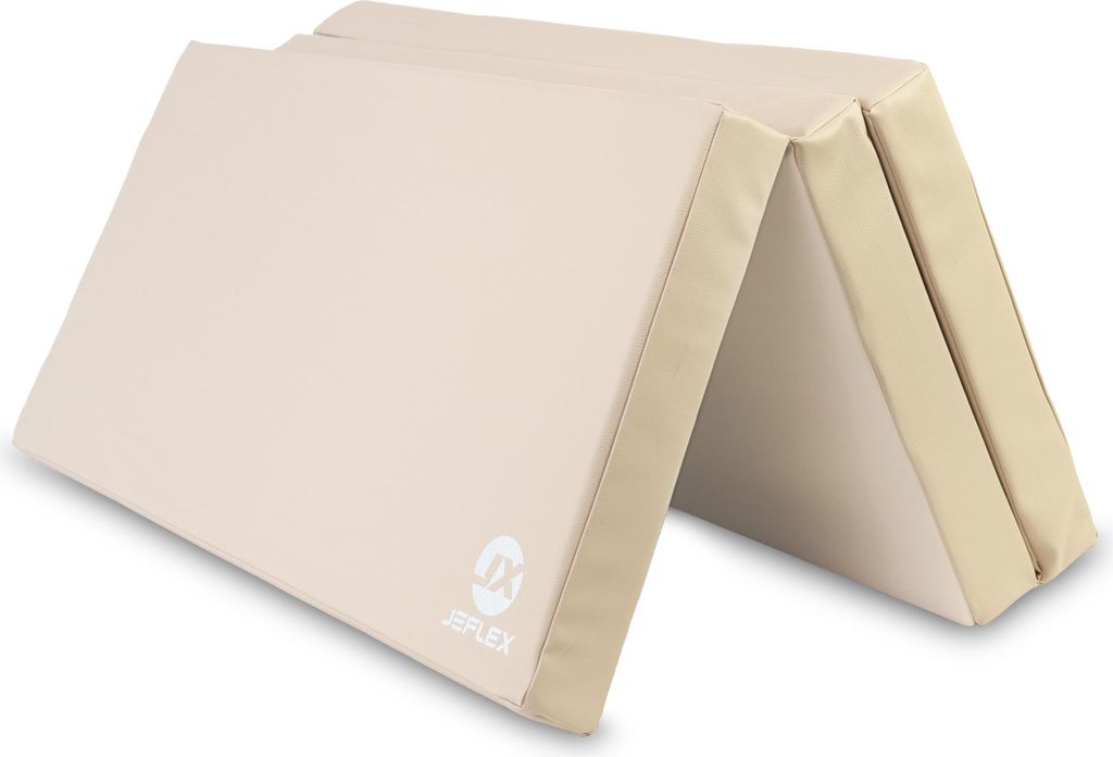 Turnmatte klappbar 150 x 100 x 8 cm BEIGE Weichbodenmatte