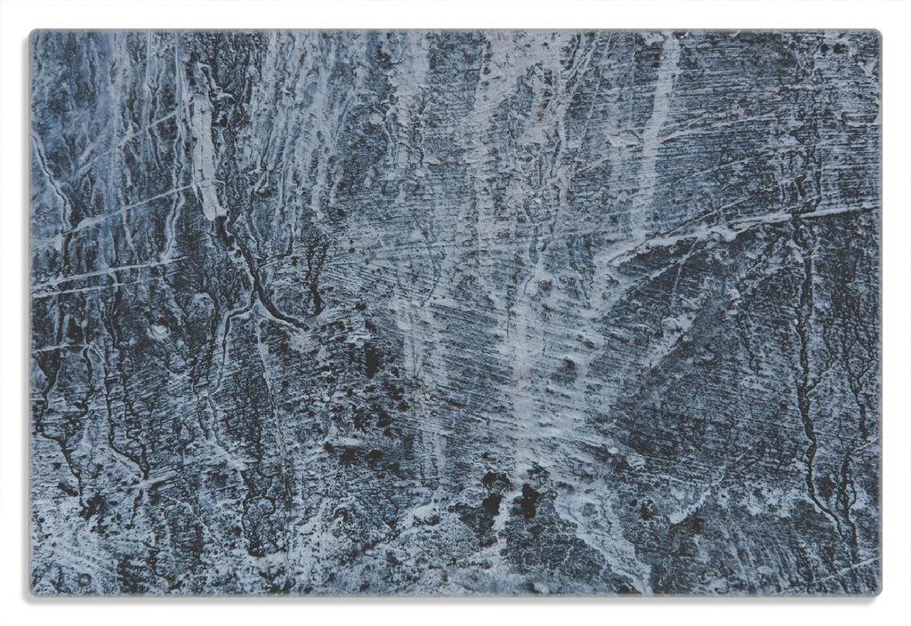 Wallario Frühstücksbrettchen aus Glas 20 x 30 cm mit rutschfesten Füßen, Motiv Alte graue Steinwand