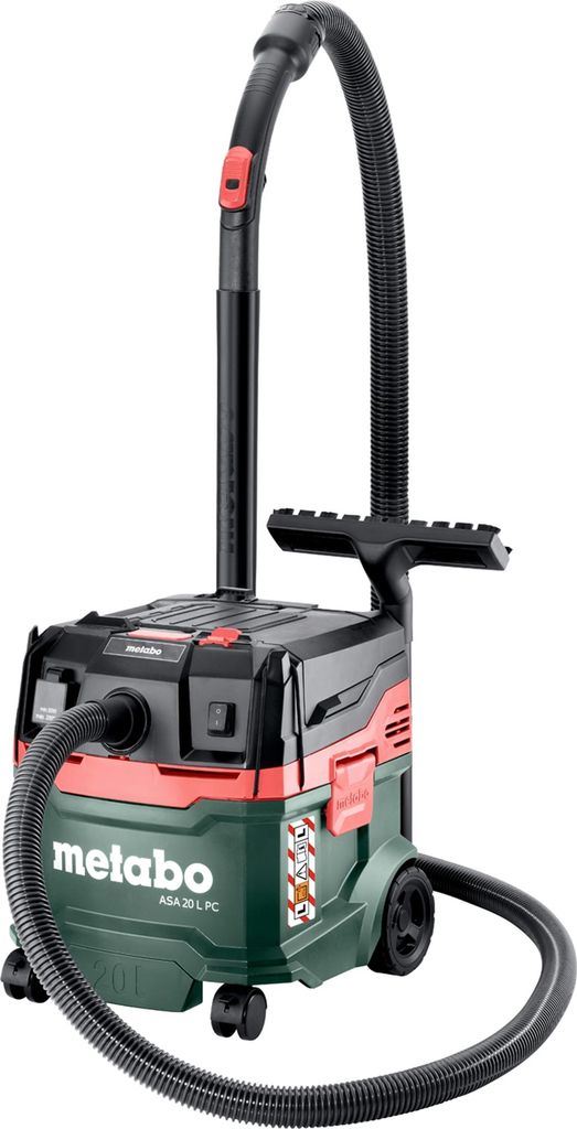 A studio shot of a Metabo ASA 20 L PC Allessauger on a white background.