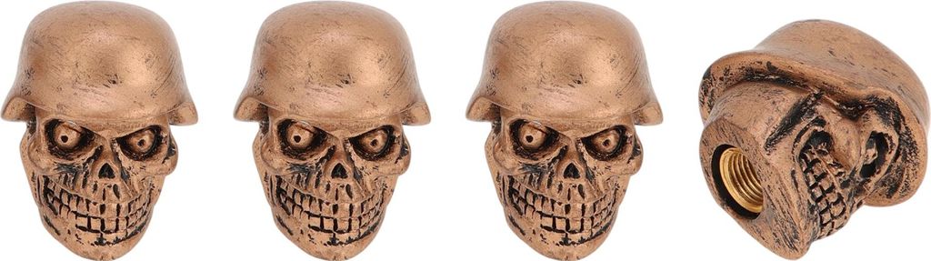 Reifenventilkappen Dekorative 7x28mm Reifenventil Staubabdeckungen Harz Kupfer Bronze Ton 4 Stück