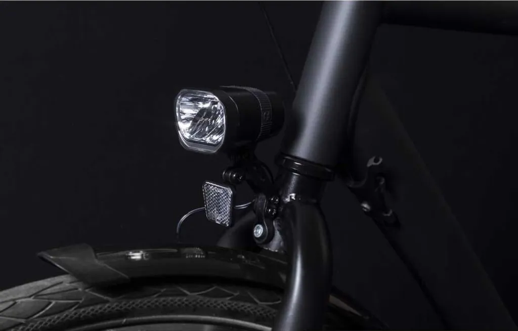 Phare Avant pour Vélo Dynamo Spanninga Axendo 60 Lux Argenté Sécurisé