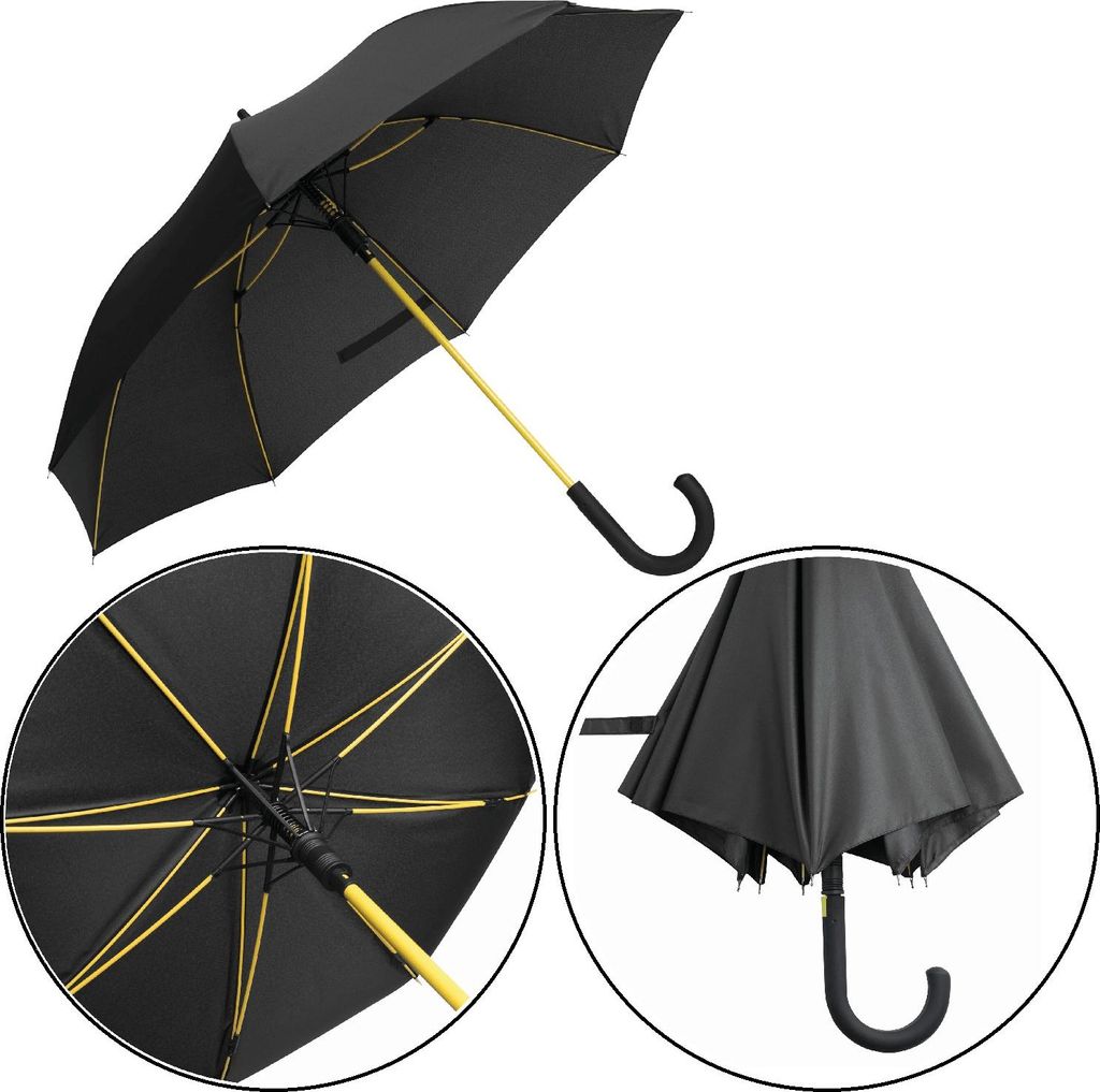 Regenschirm stabil, windfest: öffnet per Knopfdruck, designorientierter Stockschirm mit UV-Schutz, 103 cm Durchmesser, für jedes Wetter - leicht,...