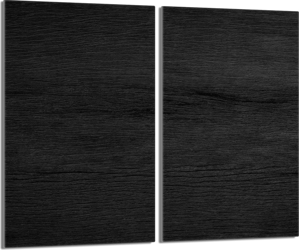 Glasschutzplatte für Herd 2x30x52 Schwarz