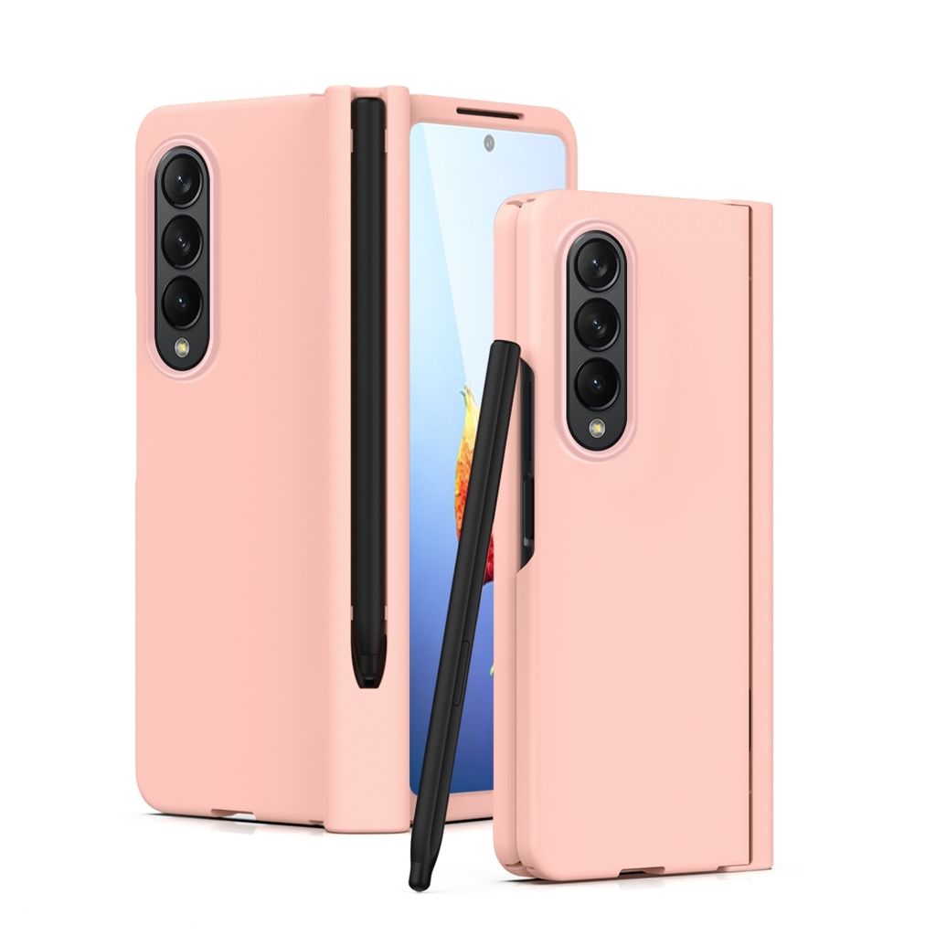 Für Samsung Galaxy Z Fold4 5G Kunststoff Handy Tasche Etuis Hülle + Folie Stift