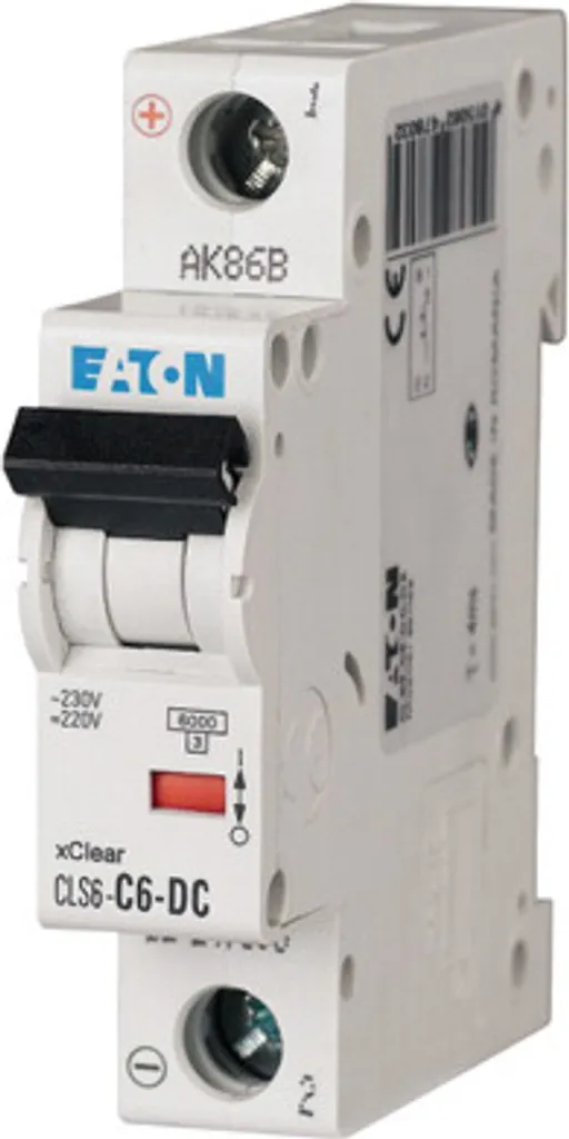 Disjoncteur 1P C 6A Eaton CLS6-C6-DC 247803 pour Courant Continu DC