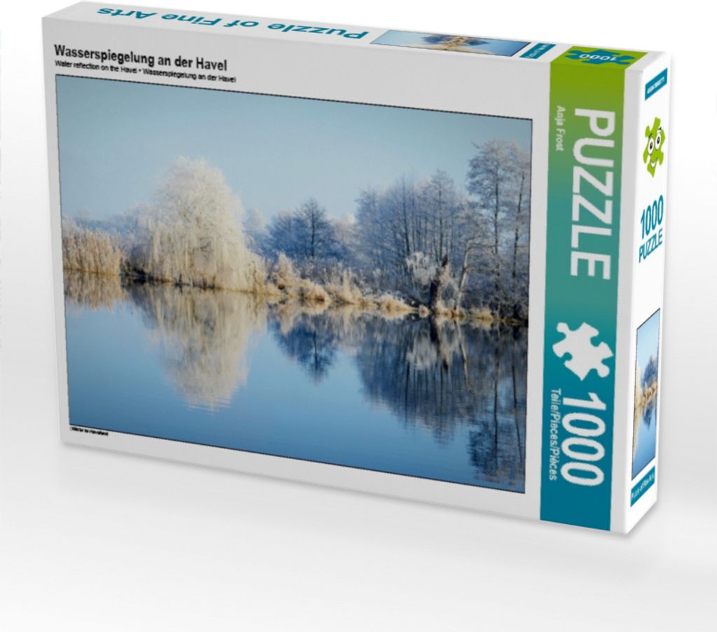 CALVENDO Puzzle Wasserspiegelung an der Havel. Winterlandschaft 1000 Teile Puzzle quer | 1000 Teile Lege-Größe 64x48cm Foto-Puzzle für glücklic...