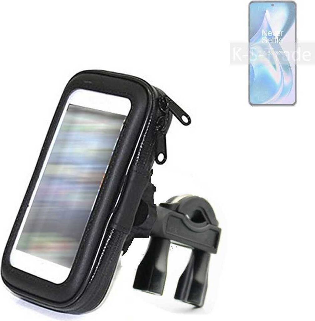 K-S-Trade Fahrrad-Halterung kompatibel mit OnePlus Ace Handy-Halterung Halter Lenkstange Fahrradhalterung Motorrad Bike Mount Wasserabweisend