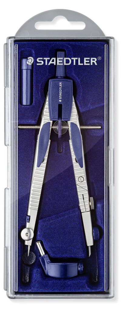 STAEDTLER 553 Schnellverstellzirkel, Minendose und Produktbild 