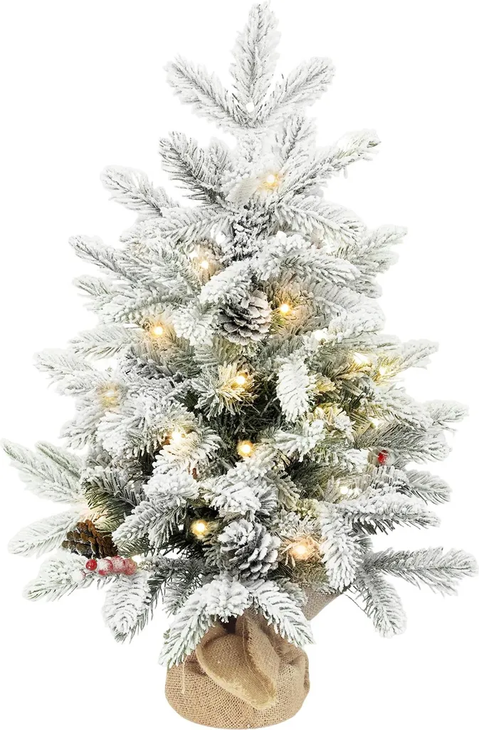 Petit Sapin de Noël Artificiel 60 cm : Plus d'épines avec les LED
