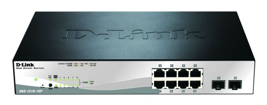 D-Link DGS-1210-10P 10-Port Web Smart Gigabit PoE Switch