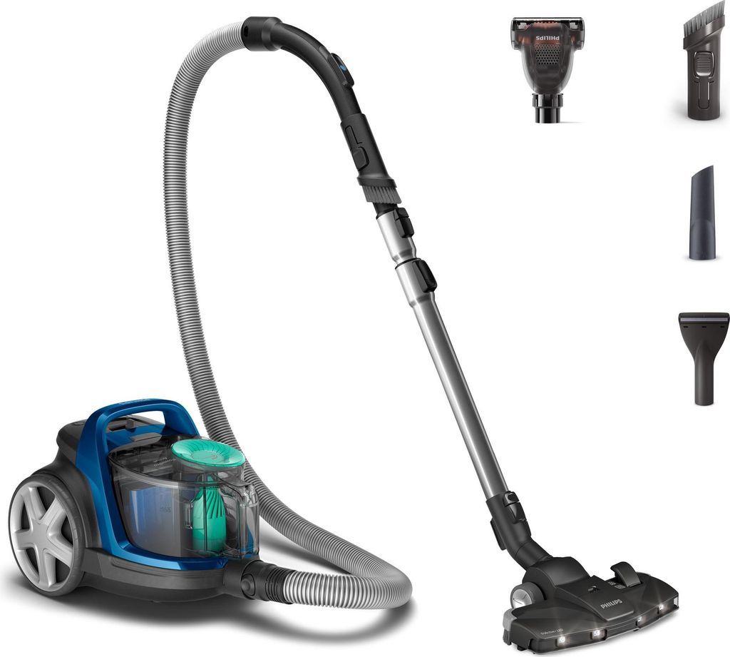 Philips Beutelloser Staubsauger 5000 Series, Turbobürste, 99.9 % Staubaufnahme, 900 W, Blau (FC9557/09)