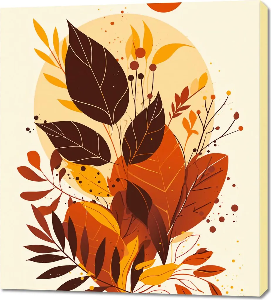 Quadro 90x100 cm Il volto colorato dell'autunno