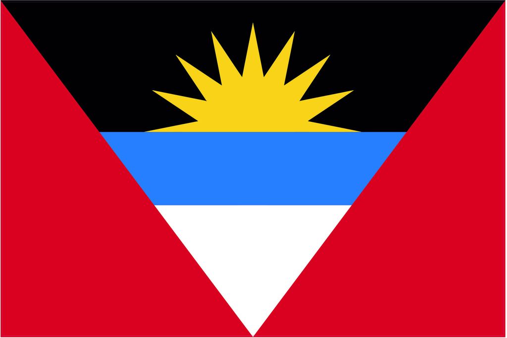 Kiwistar WANDTATTOO Sticker Fahne Flagge Aufkleber Antigua und Barbuda 100 x 67cm - Dekoration für Kinderzimmer Schlafzimmer Wohnzimmer Küche Bad...