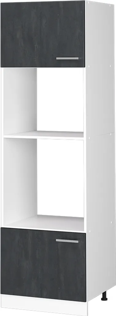 Meuble Rangement Four Micro-ondes 60cm Vicco R-Line Béton Noir 49260