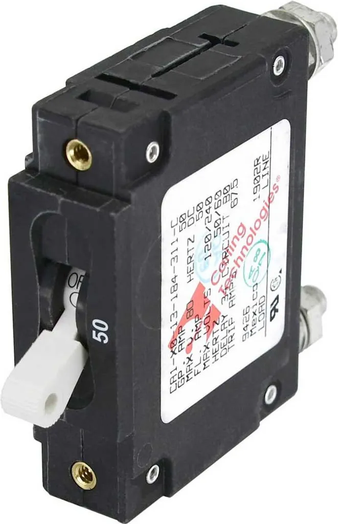 Blue Sea Systems Disjoncteur unipolaire Série C Noir 10A haute qualité