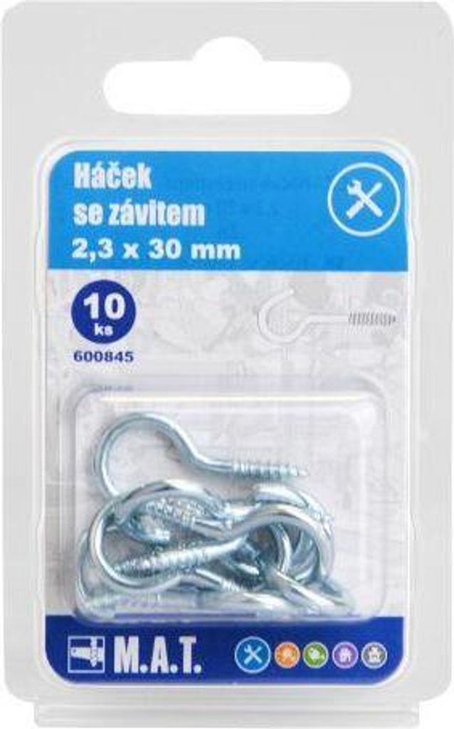 haken mit Gewinde 30x2,3mm Zn (10St.) Produktbild 