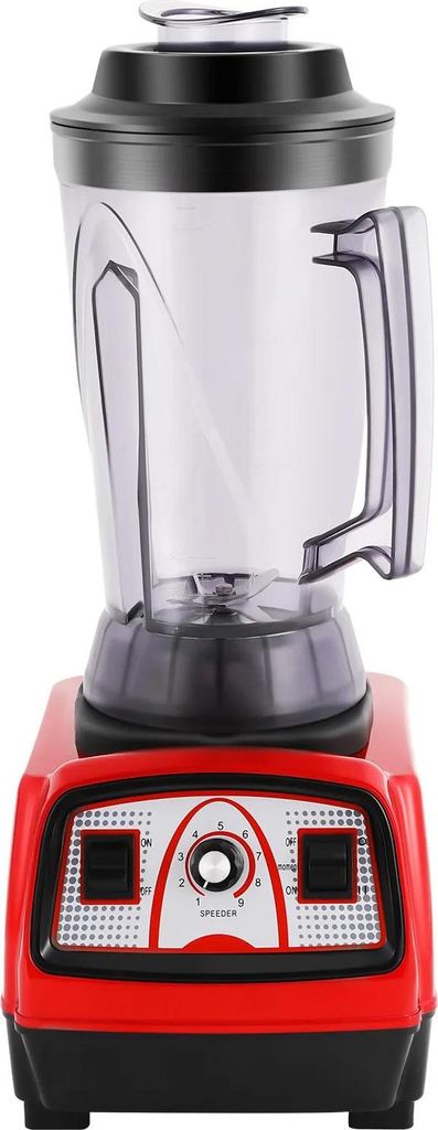 Gewerblicher Standmixer - Tischmixer - 2200 W - 26.000 U/min - 4 l Fassungsvermögen - Vollkupfermotor - Edelstahl - Rot