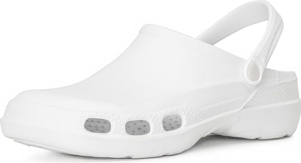 Ladeheid Damen und Herren federleichte Eva Clogs LA-885 (Weiß, 38 EU)