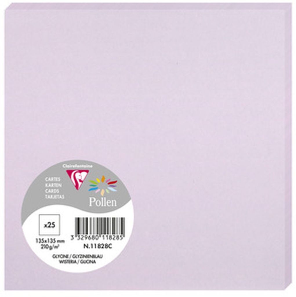 Clairefontaine Karte Pollen 135x135 210g glyzblau