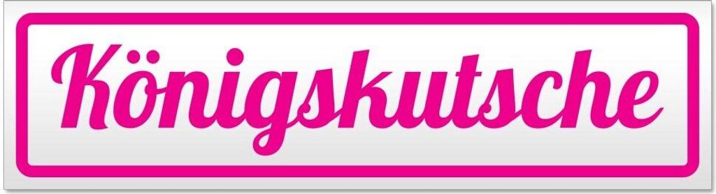 Kiwistar Königskutsche Magnetschild Schild magnetisch - 60cm Pink - Magnetfolie für Auto PKW Kfz