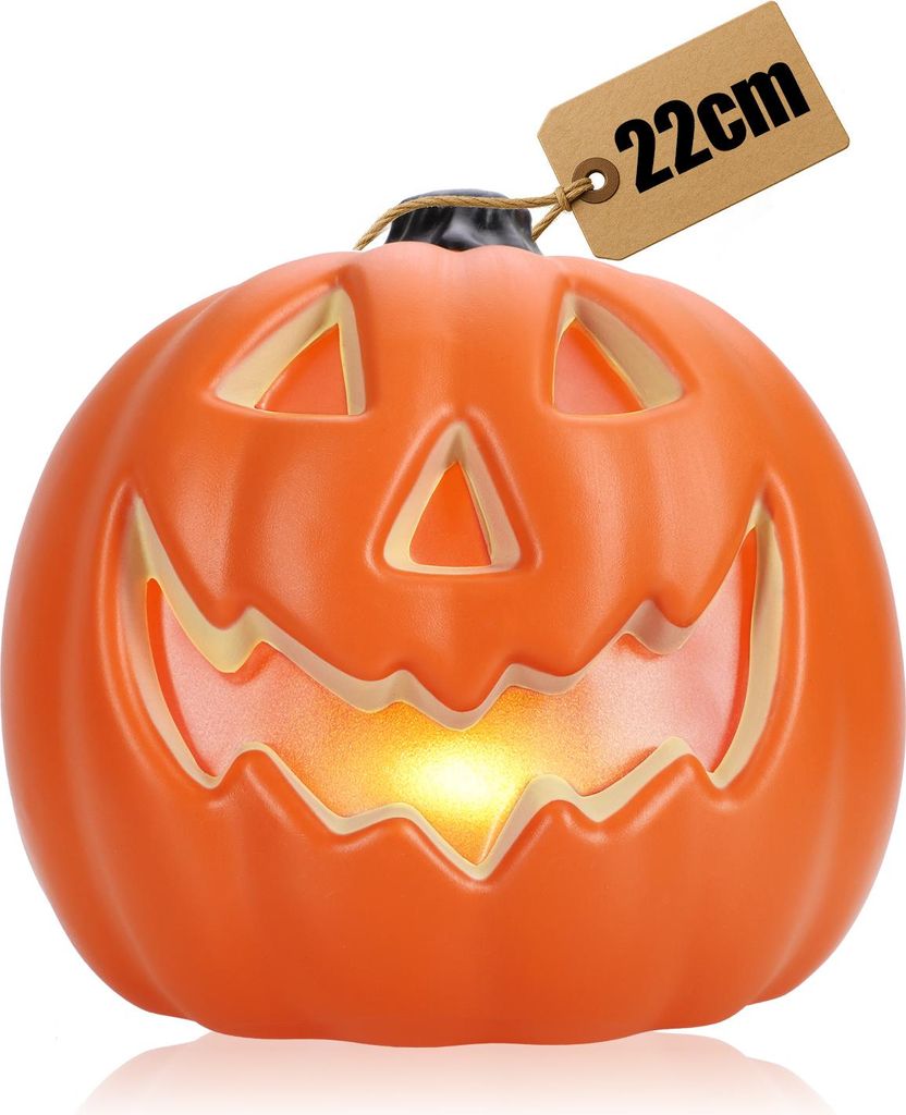 com-four® XL pompoen met LED-verlichting en timerfunctie (6 Productafbeelding 