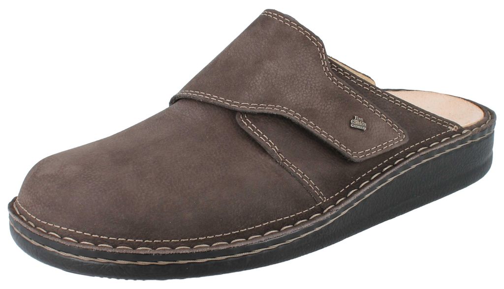 FINN COMFORT Amalfi Herren Clog dunkelbraun Nubukleder - Produktbild 