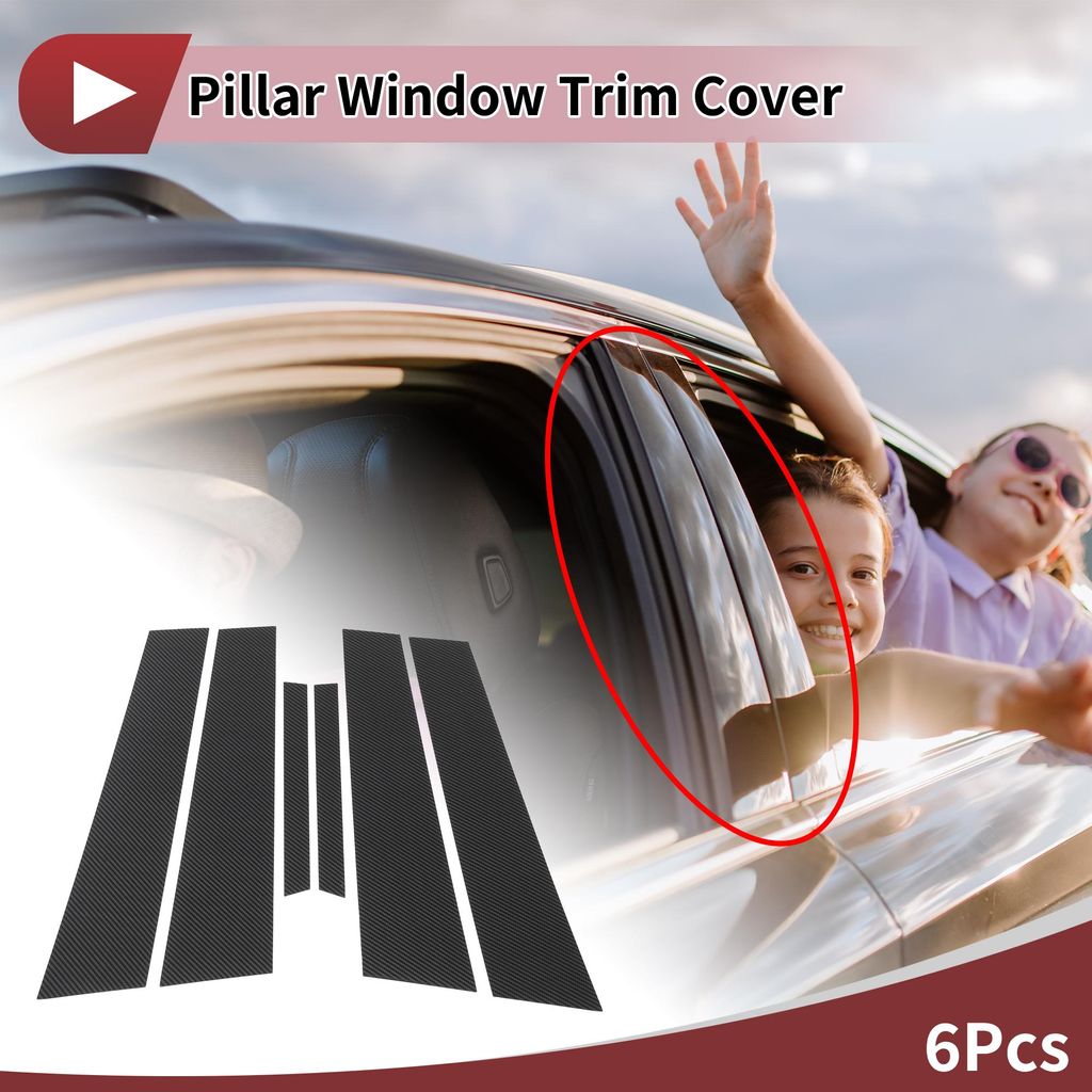 Türs?ulen Fensterleiste Anti Kratzer Aufkleber S?ulen Abdeckung für Ford für Mercury Milan 2010-2012 Carbon Fiber Schwarz Vorne Hinten Links Rec...