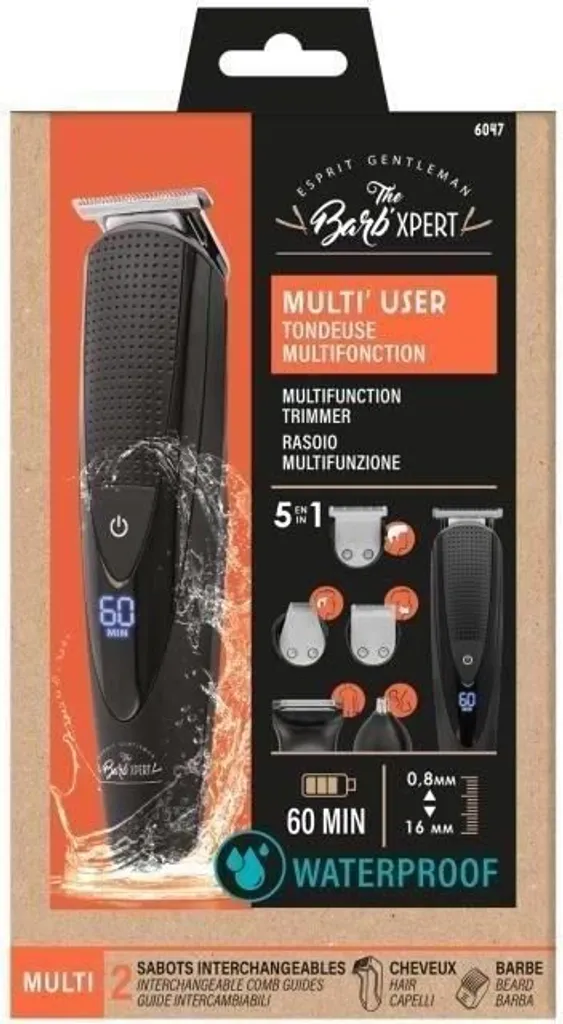 Tagliabarba, tagliacapelli multifunzione 5 in 1 THE BARB' XPERT 6047, con rasoio