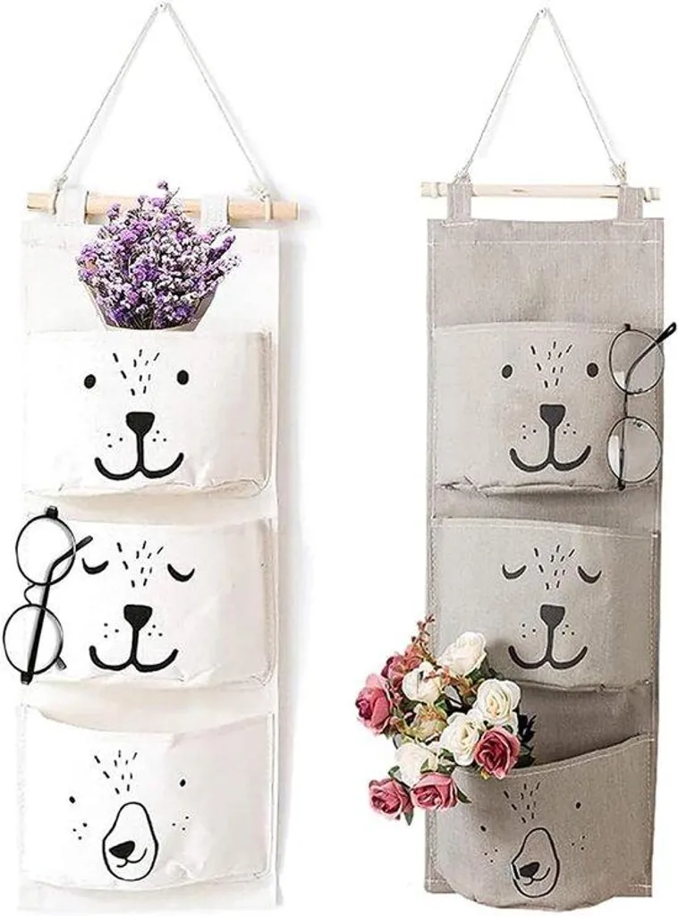 Organiseur de bureau mural 2 poches pour ranger courrier et fournitures
